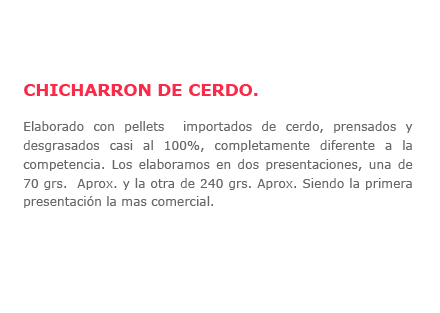 texto chicharron  cerdo